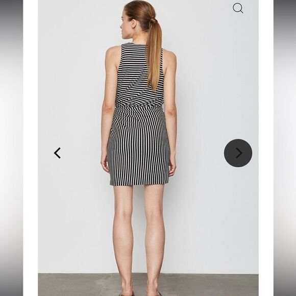 Bailey 44 Deep Vneck Stretch Sleeveless Tiva Dress in Black and White,Small NWT - Picture 4 of 12